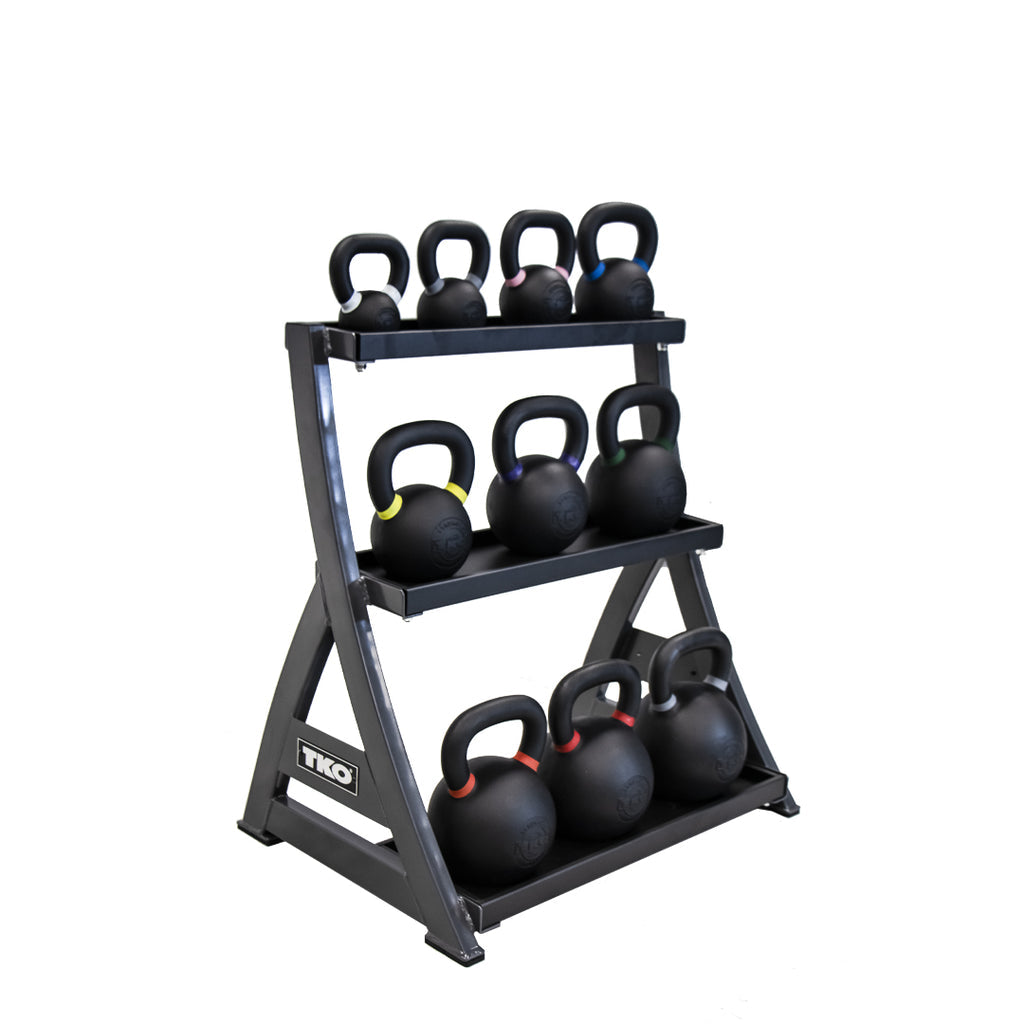 TKO - Three Tier Kettlebell Rack, Black
