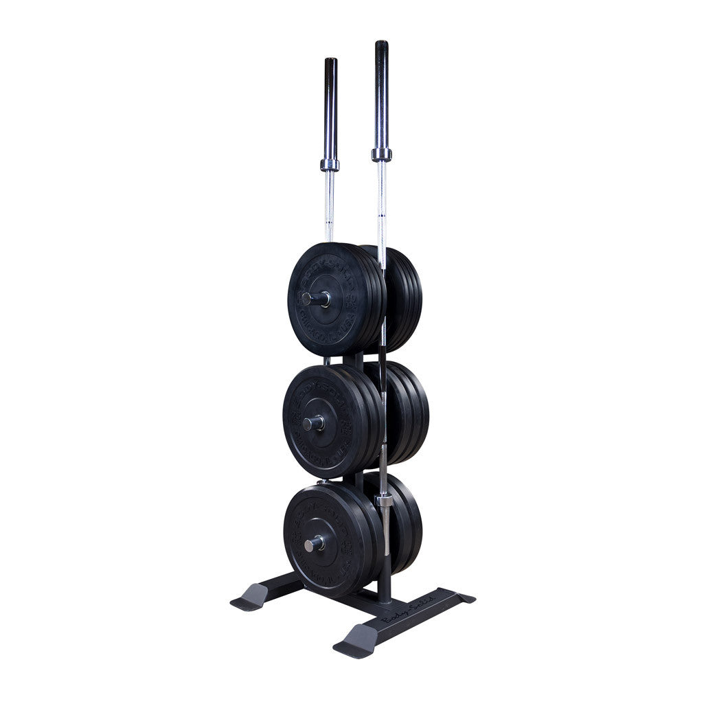 GWT56 2" Olympic Plate Tree and Bar Holder Body Solid Dumbell racks, power block stand, plate and bar storage, kettlebell racks, ball racks GWT56_DSF3099__12123.1735663120