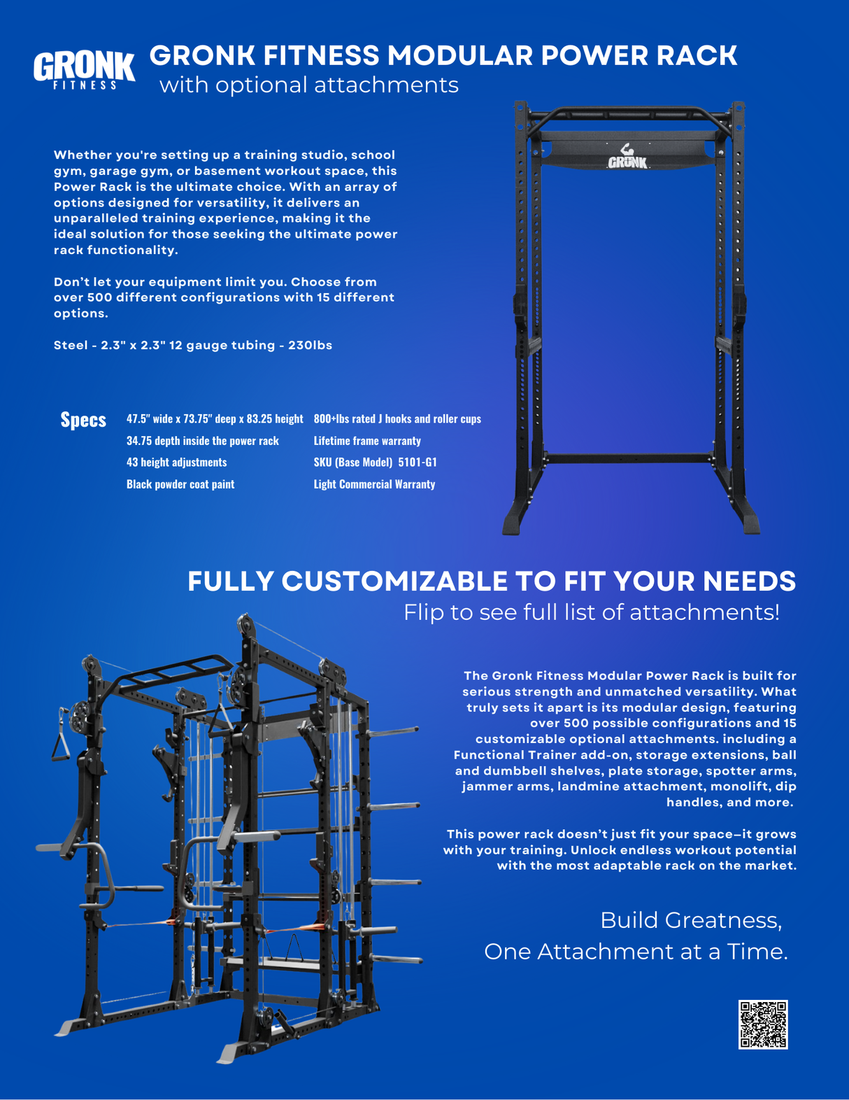 Gronk Fitness XPX Modular Power Rack
