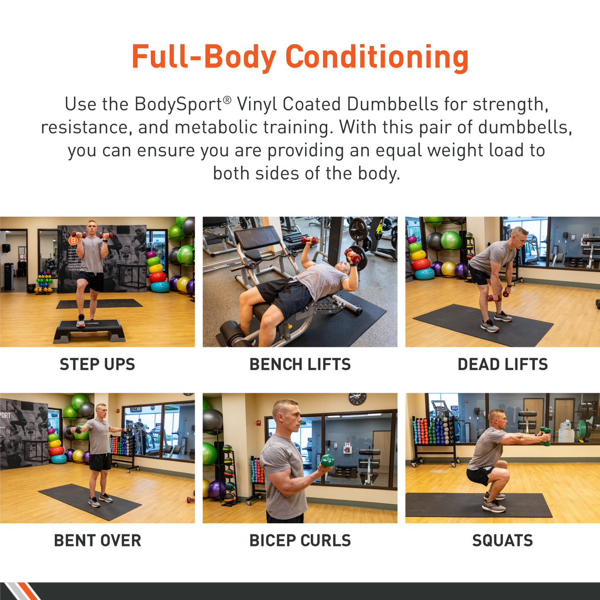 Elivate Body Sport Vinyl Dumbbells Elivate Variant(s) - LBWeight W-BDSVDB-3_a899f1eb-810e-486b-bd46-7aaeeb37c7ed