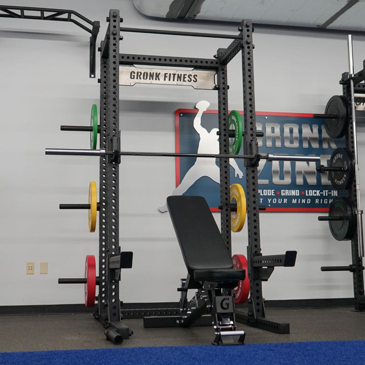 Gronk GridIron Series - Half Rack w/ Dip/Landmine Attachments Gronk Fitness Products Simple Basic Half / Power Rack, Smith gronkfitness_gridiron-series-half-rack-w-dip-landmine-attachments_view-5