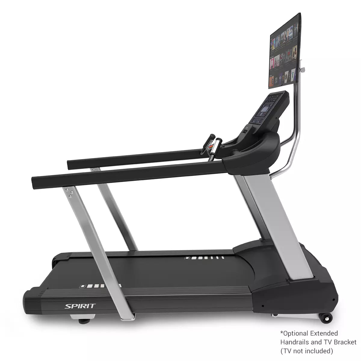 Spirit CT800 Treadmill | Black Spirit Treadmill; Commercial Frame Residential r_side_view_tv_jpg_212c9d44-93c5-49ae-84dd-f80823f2f03b