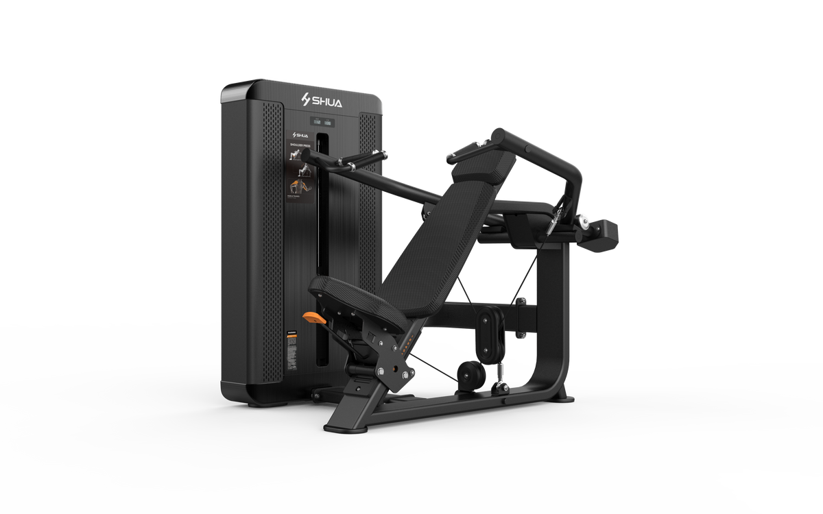Shua G8802 Shoulder Press selectorized machine, studio render 1 of 4