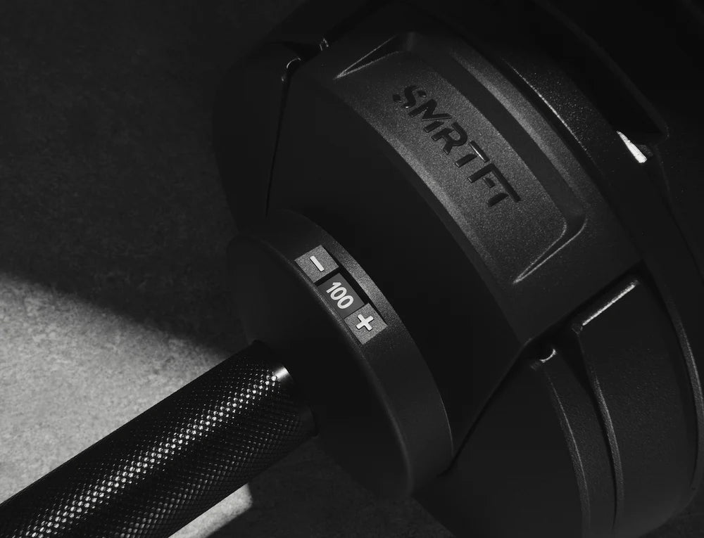 SMRTFT Nuobell Adjustable Dumbbell 100 lb Black SMRTFT Dumbbells smrtft-adjustable-dumbbell-100lb-detail-lock_d91070dd-28cd-4670-a113-3daa4c9a5bd7