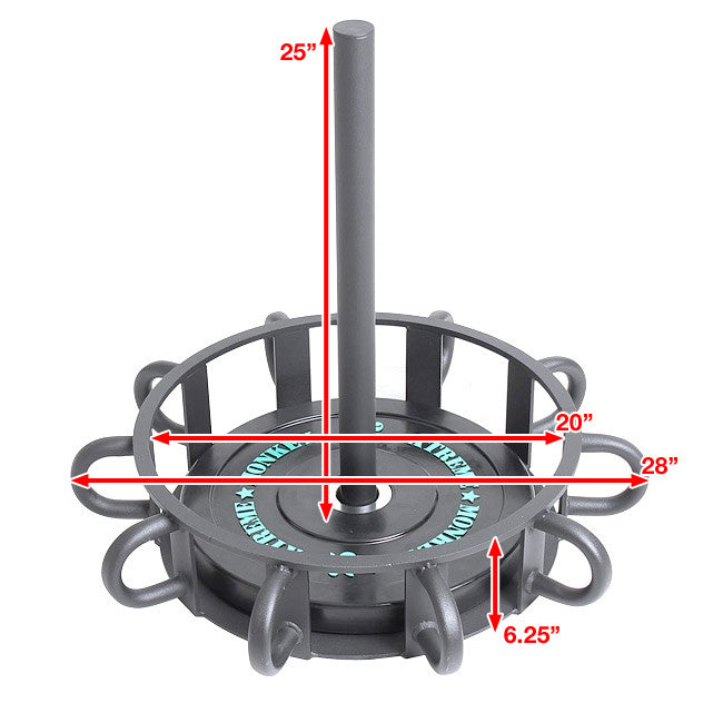 XM Fitness 10-Station Battle Rope Anchor XM Fitness Aerobics; aerobic step, HR straps xm-fitness_10-station-battle-rope-anchor_view-5