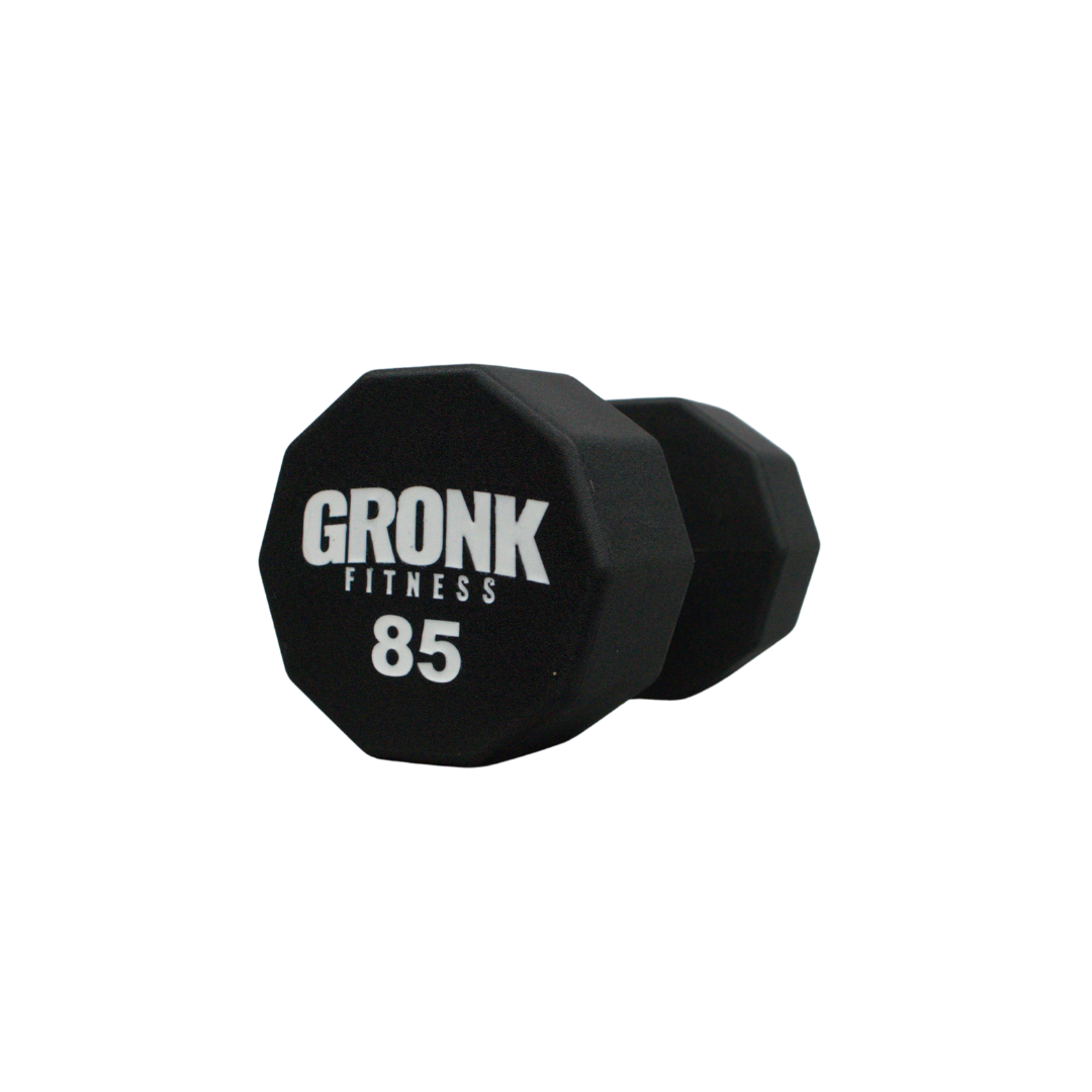 Dumbbell, 10 sided Urethane, Gronk, 85lb - Final Stock Gronk Fitness Products Dumbbells 10_Sided_GFP_DB-85_LB