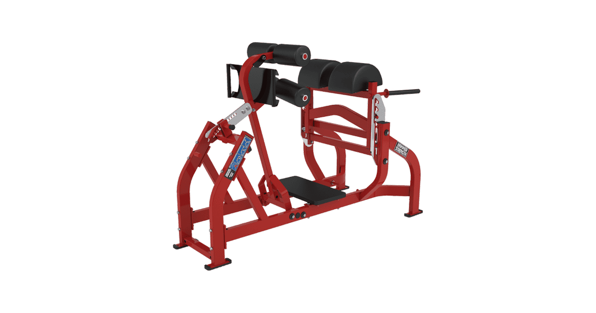 Hammer Strength Fixed Pad Glute/Ham Life Fitness Selectorized, single stack, MTS, Hammer, assembled 280-909-hs-bwghf-01cpr-red