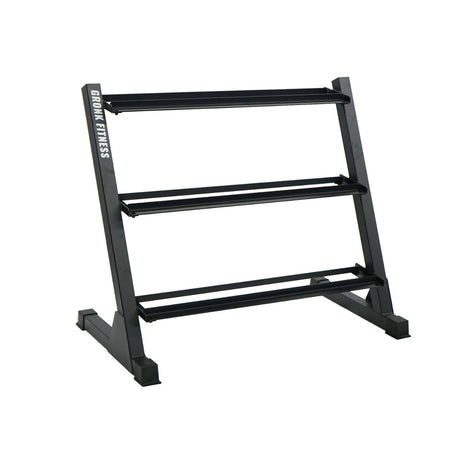 Gronk Fitness 3-Tier Dumbbell Rack angled view