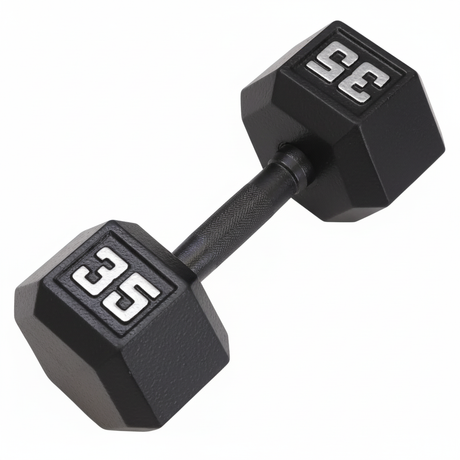 Gronk Cast Hex Dumbbell - Black 35 lb G&G Fitness Equipment Variant(s) - LBWeight 35