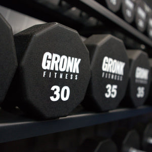 Gronk Fitness 10 sided Urethane Dumbbells (5lb-100lb) Set