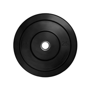 G&G Fitness black bumper plate overhead view