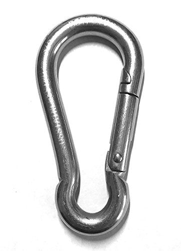 Carabiner Snap Hook, Stainless Steel, 10mm G&G Fitness Equipment Lifting bar attachments (eg landmine, row handles, chains, collars, sleeves, barbell pad, manta ray) 41-8b2O7YUL__10014.1644007680.386.513