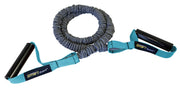 Prism Tubing with Handles coiled with teal handles
