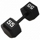 Gronk Cast Hex Dumbbell - Black 55 lb G&G Fitness Equipment Variant(s) - LBWeight 55