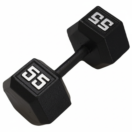 Gronk Cast Hex Dumbbell - Black 55 lb G&G Fitness Equipment Variant(s) - LBWeight 55