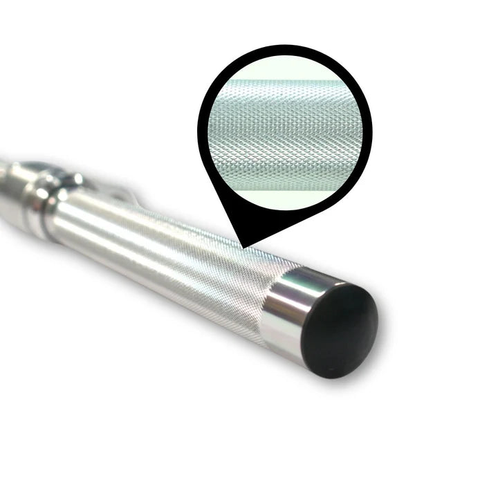 Aluminum Revolving Straight Bar G&G Fitness Equipment Variant(s) - Color AluminumRevolvingStraightCurlBar-GripCloseup_720x_lmmt5u