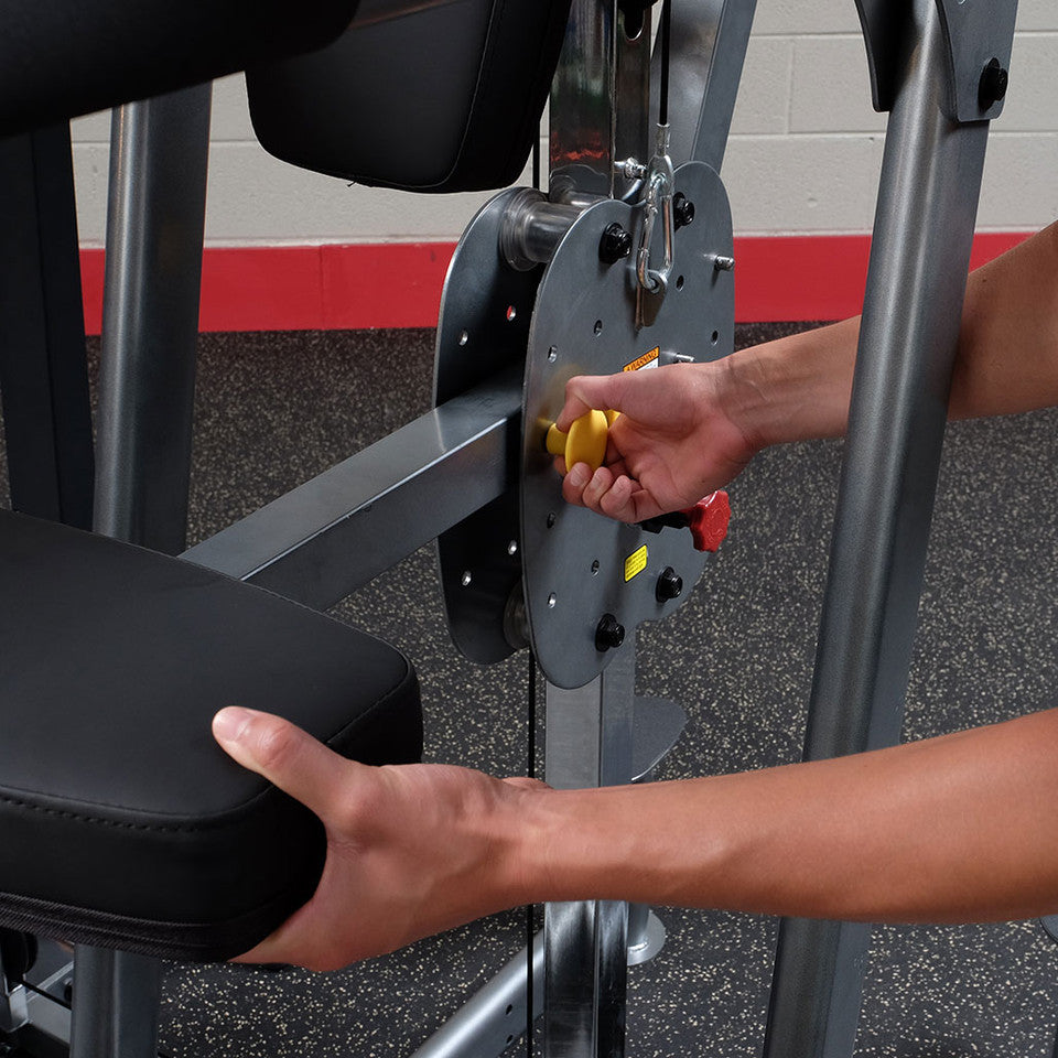 Body Solid FCD-STK Pro Select Weight Assist Chin-Up Dip Body Solid Home Gym, Small; Single stack or a-frame double stack (functional trainer). 5 functions or less DSCF7964__28280.1735662094_e5eba07e-234a-49ae-b811-2bf8c76c1a57