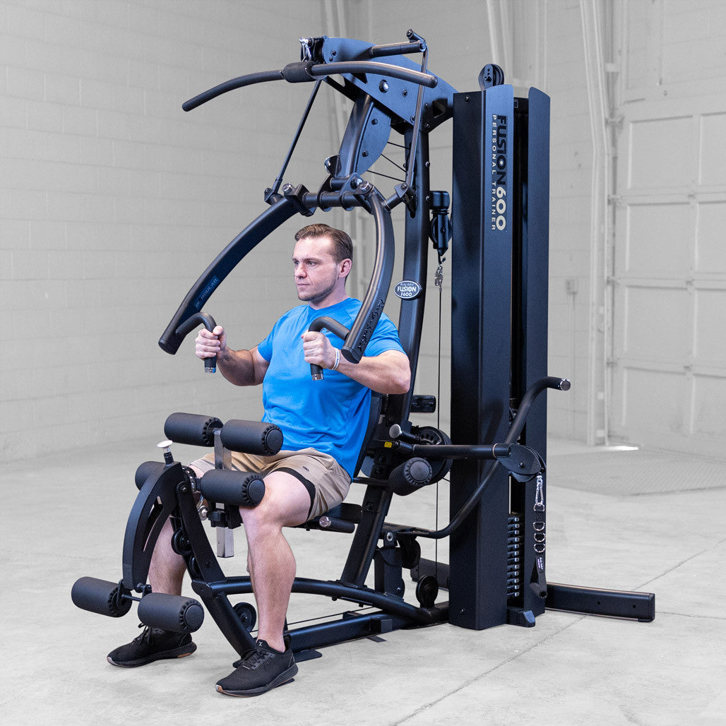 Body Solid - Fusion 600 Personal Gym | Black Body Solid Home Gym, Small; Single stack or a-frame double stack (functional trainer). 5 functions or less F600B_0O2A0656-1028__62706_f6a4b8d7-6391-4165-b014-5f50054ebd34