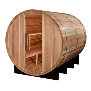 Golden Designs "Klosters" 6 Person Barrel Traditional Sauna - Pacific Cedar