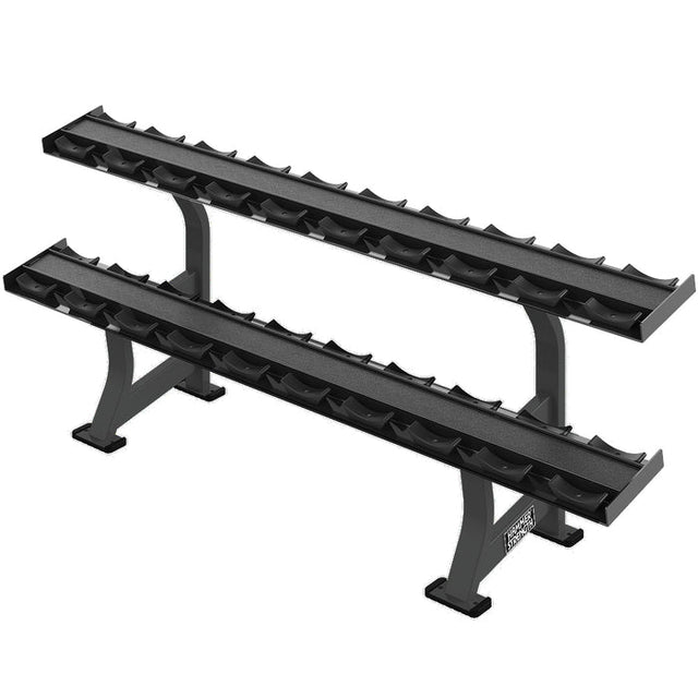 Hammer Strength Two Tier Dumbbell Rack Life Fitness Dumbell racks, power block stand, plate and bar storage, kettlebell racks, ball racks HS-FW-DR2-charcoal-1000x1000_6252a173-e04b-4741-b4c5-6b6b02d8a891