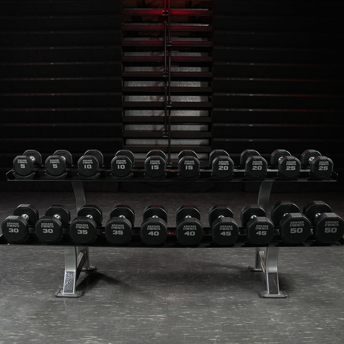 Hammer Strength Two Tier Dumbbell Rack Life Fitness Dumbell racks, power block stand, plate and bar storage, kettlebell racks, ball racks Hammer_Strength_-_Benches_Racks_-_Two_Tier_Dumbbell_Rack_FW-DR2_7