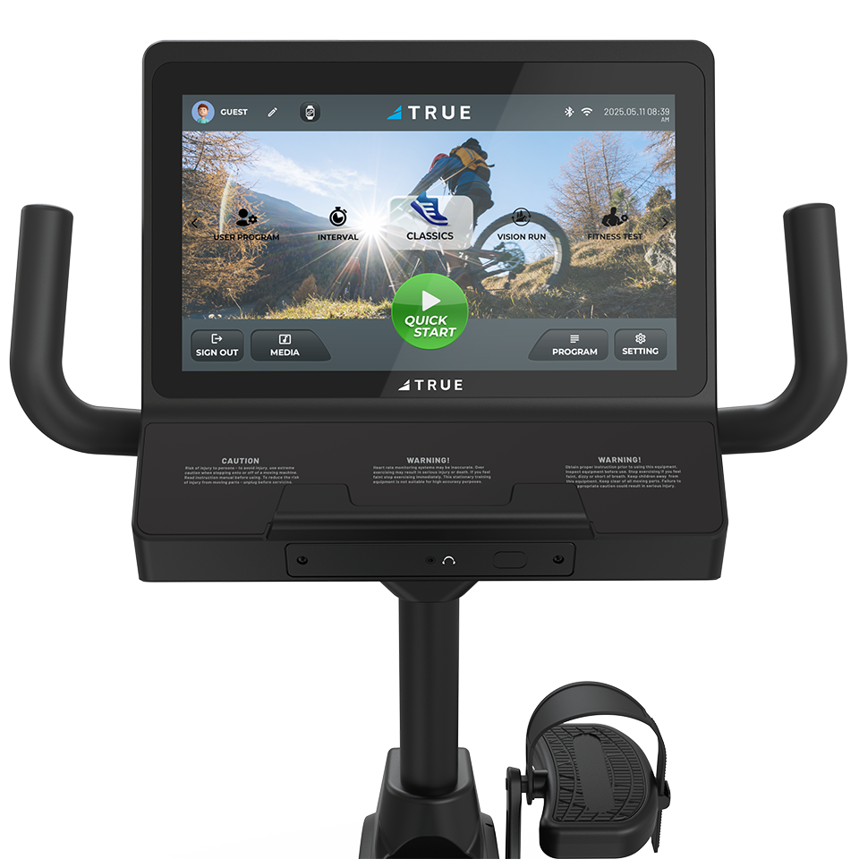 True Performance Series Recumbent Bike (Black) Bike 16in Touchscreen TRUE Recumbent Bikes RR1-0A-35-Performance-Recumbent-Bike-user-view-16in_960-Andrew