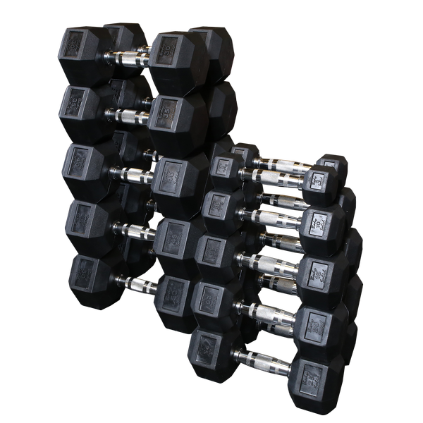 Body-Solid Hex Dumbbell Set with Rack (SDRS550 with BFDR10B) Body Solid Dumbbells SDRS-550_1500_d856a2dd-eddb-41eb-a6f4-7a6a000a96b0