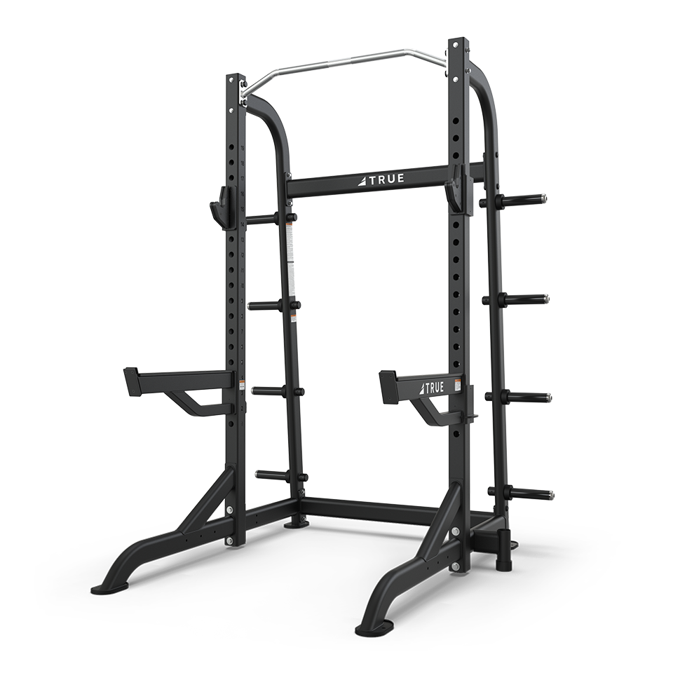 TRUE HALF RACK WITH PLATE HOLDERS MATTE BLACK - Final Stock TRUE Half rack, power rack or cage, smith, smith add-on XFW-8110-35_960