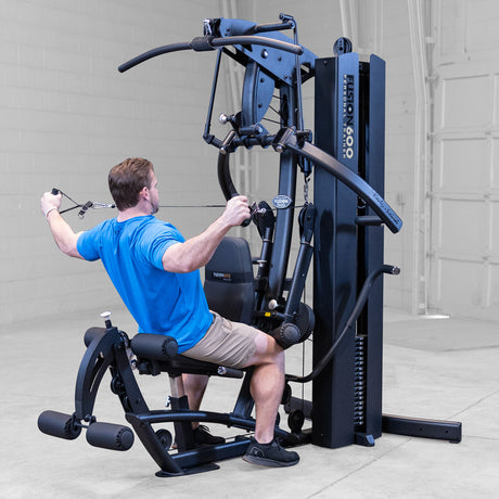 Body Solid - Fusion 600 Personal Gym, 310lb Stack, Black Body Solid Home Gym, Small; Single stack or a-frame double stack (functional trainer). 5 functions or less body-solid_fusion-600-personal-trainer_view-2