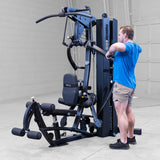 Body Solid - Fusion 600 Personal Gym, 310lb Stack, Black Body Solid Home Gym, Small; Single stack or a-frame double stack (functional trainer). 5 functions or less body-solid_fusion-600-personal-trainer_view-3