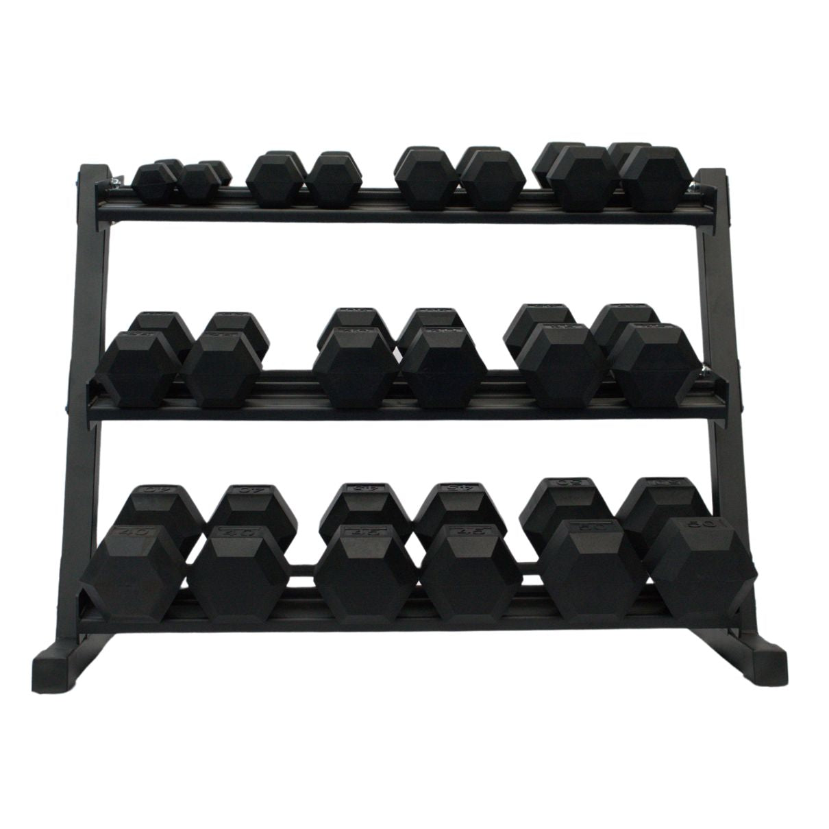Gronk Fitness 3-Tier Dumbbell Storage Rack Gronk Fitness Products Dumbell racks, power block stand, plate and bar storage, kettlebell racks, ball racks gronkfitness_3-tier-dumbbell-storage-rack_view-4_dcccd9f0-701c-4f3f-aea4-2f8297148f8b