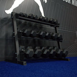 Gronk Fitness 3-Tier Dumbbell Storage Rack Gronk Fitness Products Dumbell racks, power block stand, plate and bar storage, kettlebell racks, ball racks gronkfitness_3-tier-dumbbell-storage-rack_view-5_0ddfbe57-a951-4c2e-bab9-9da04a08e4ab
