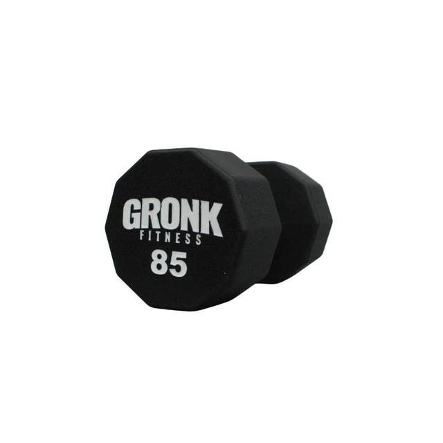 Dumbbell, 10 sided Urethane, Gronk, 85lb - Final Stock Gronk Fitness Products Dumbbells gronkfitness_dumbbell-10-sided-urethane-gronk-85lb-discontinued_main