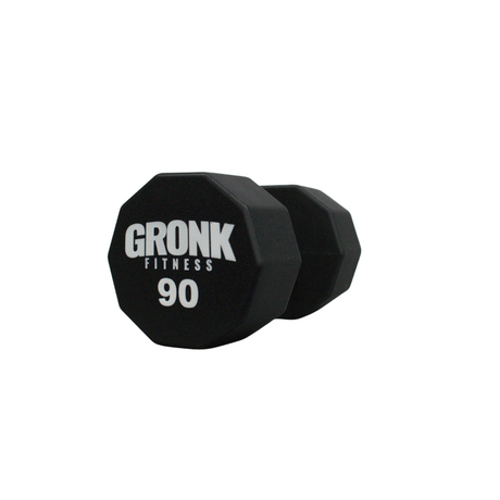 Dumbbell, 10 sided Urethane, Gronk, 90lb - Final Stock Gronk Fitness Products Dumbbells gronkfitness_dumbbell-10-sided-urethane-gronk-90lb-discontinued_main