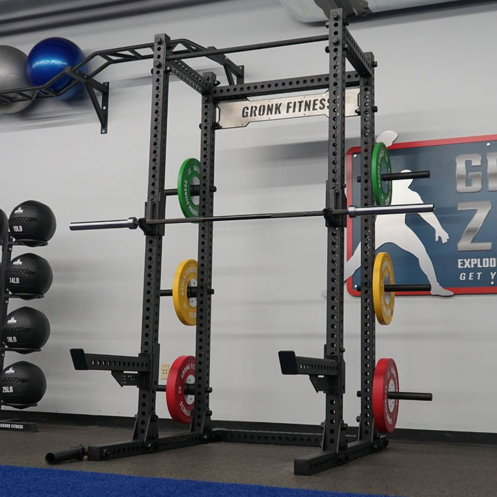 Gronk GridIron Series - Half Rack w/ Dip/Landmine Attachments Gronk Fitness Products Simple Basic Half / Power Rack, Smith gronkfitness_gridiron-series-half-rack-w-dip-landmine-attachments_view-4