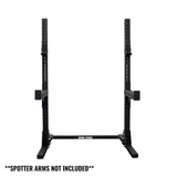 Gronk Fitness Squat Stand rear view with J-Hooks