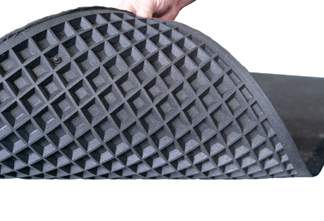 Guardian Shok-Lok 4' x 6' Interlocking Rubber Tile - Final Stock Guardian Mats; padded exercise and aerobic mats guardian_shoklok_installed_1