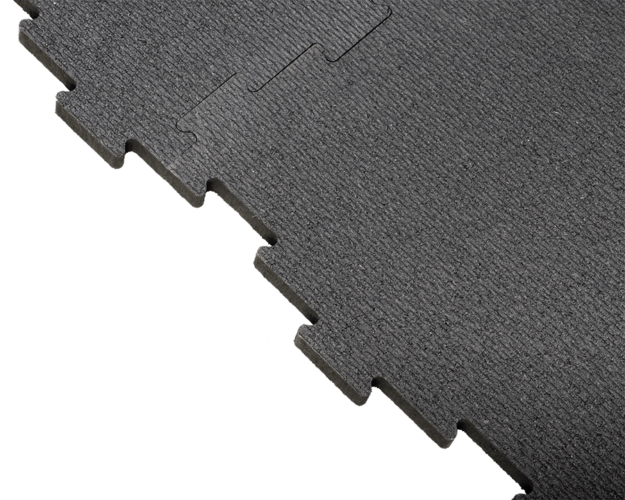 Guardian VersaTile 12mm Rubber Tile - Gray Guardian Equipment Mats, large non-padded interlocking mats guardian_versatile12mm_installed_1
