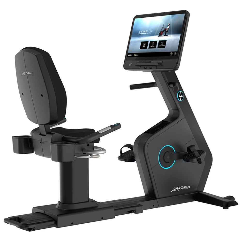 Life Fitness Symbio Recumbent Cycle Home Edition in matte charcoal