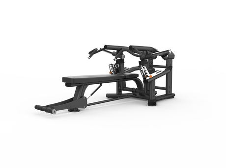 Shua G6918 Iso Flat Bench Press plate loaded machine, studio render 1 of 4