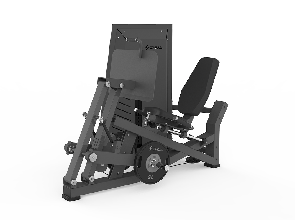 Shua G7707 Hybrid Leg Press selectorized machine, studio render 1 of 2