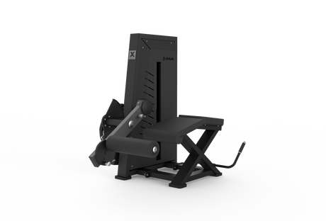 Shua G7709 Hybrid Prone Leg Curl selectorized machine, studio render 2 of 2