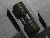 Nuobell Adjustable Dumbbell 100lb Tactical Green SMRTFT Dumbbells smrtft-adjustable-dumbbell-100lb-top