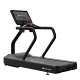 Star Trac 8TR treadmill with 24-inch touch console — 45-degree left view
