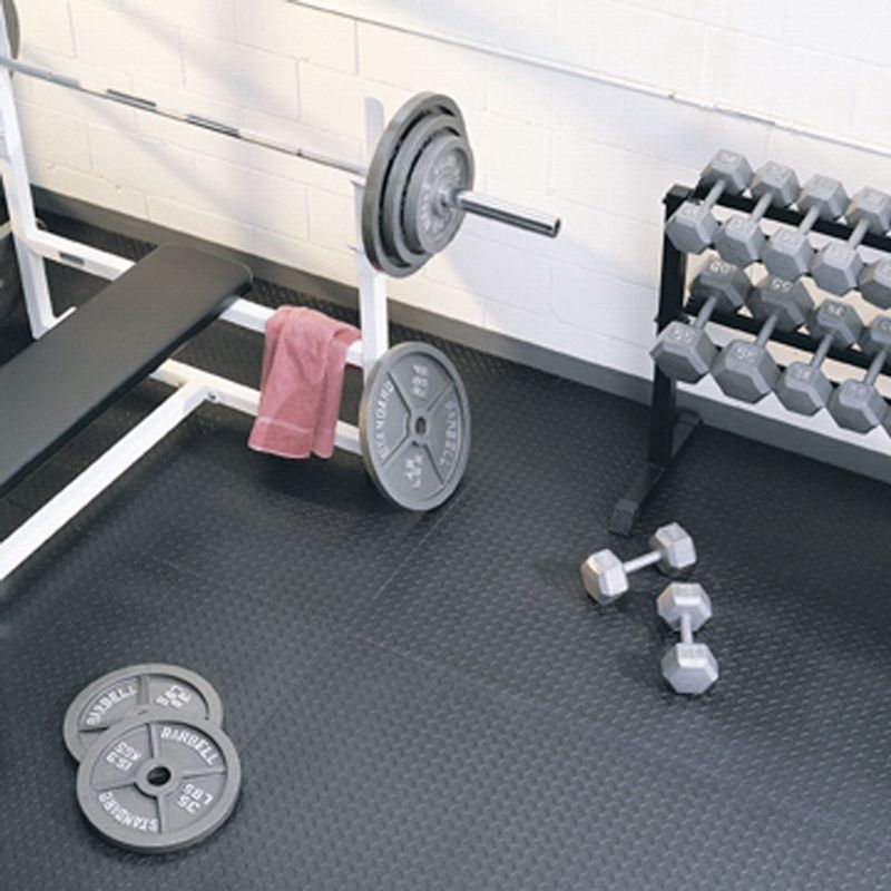 SuperMats MuscleMat 4x6-1/2 Black Mat SuperMats Rubber flooring, turf, large non-padded interlocking mats and flooring supermats_musclemat-4x6_main
