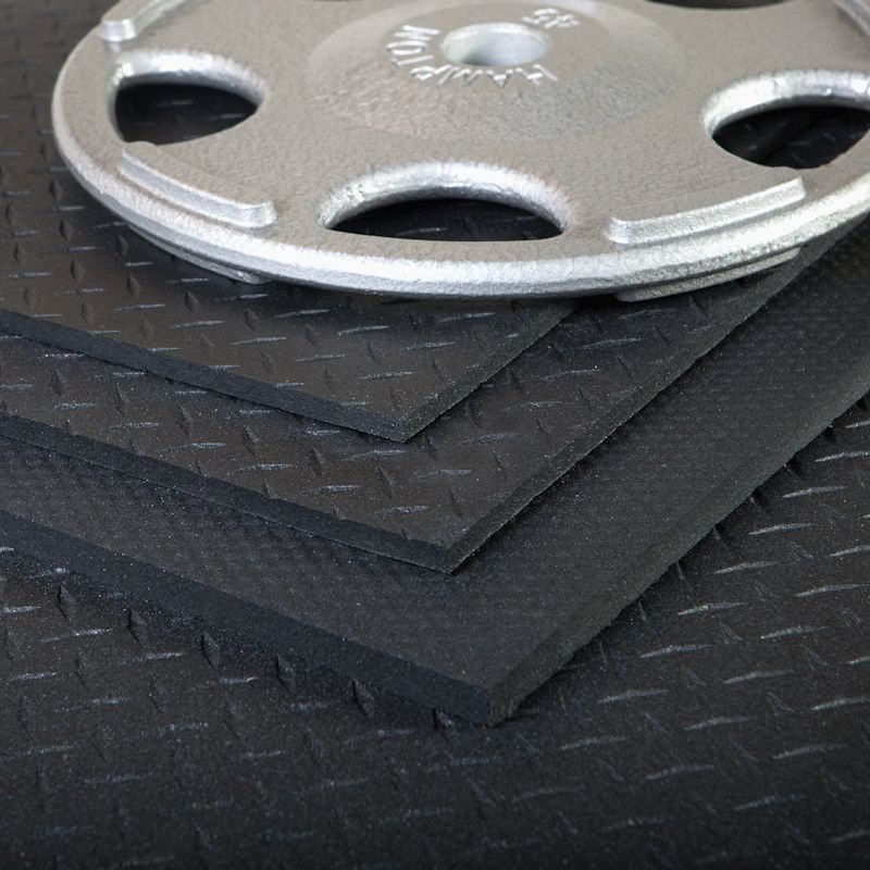 SuperMats MuscleMat 4x6-1/2 Black Mat SuperMats Rubber flooring, turf, large non-padded interlocking mats and flooring supermats_musclemat-4x6_view-2