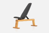 NOHRD Adjustable Solid Wood Weight Bench Oak with Artificial Leather NOHrD Variant(s) Color weightbench-eiche-1-oak