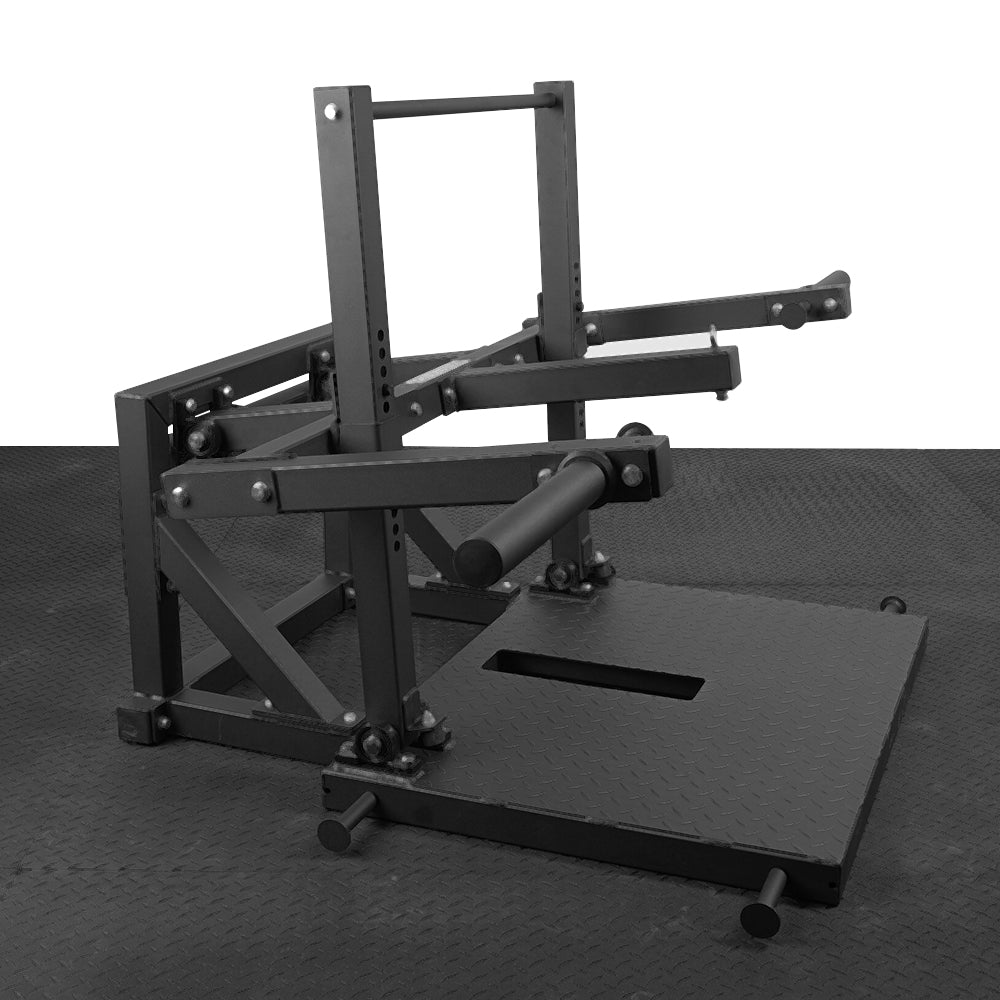 XM Belt Squat - Final Stock XM Fitness Home Gym, Small; Single stack or a-frame double stack (functional trainer). 5 functions or less xm-fitness_belt-squat-machine_view-7