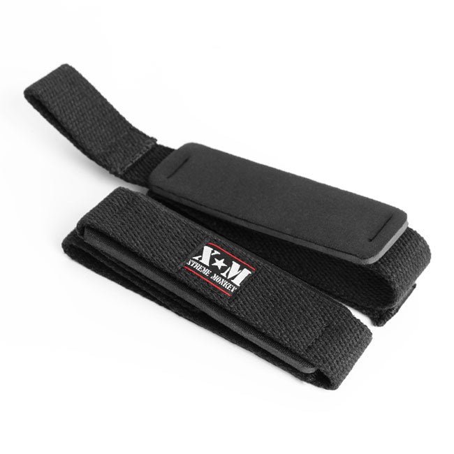 XM Padded Lifting Straps - Final Stock XM Fitness Wearables; gloves, elbow sleeves, knee sleeves, dip belts, vests, ankle/wrist weights xm-fitness_padded-lifting-straps_main