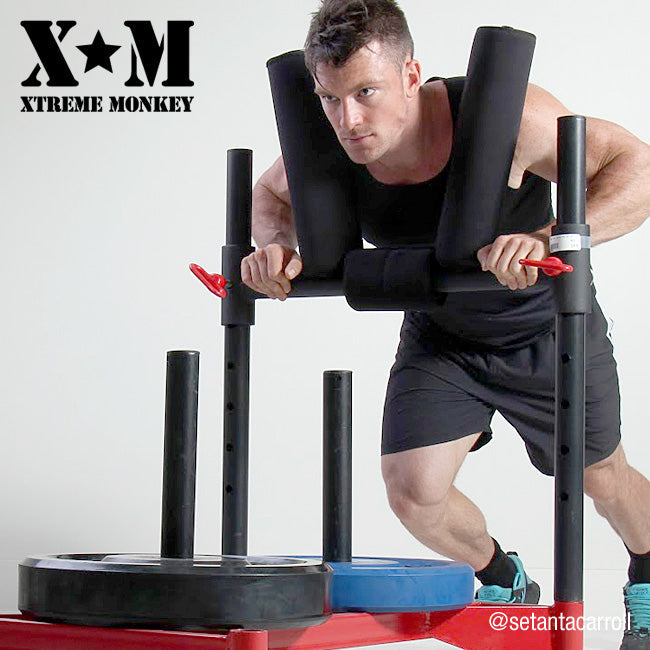 XM Red Sled Drive Pad XM Fitness Agility and Speed; jump ropes, climbing and battle ropes, ladders, sled, interval timer xm-fitness_red-sled-drive-pad_view-4